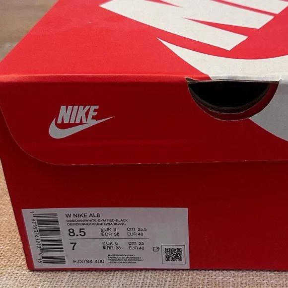 Nike Women’s AL8 Obsidian/White-Gym Red-Black NIB - Picture 3 of 9